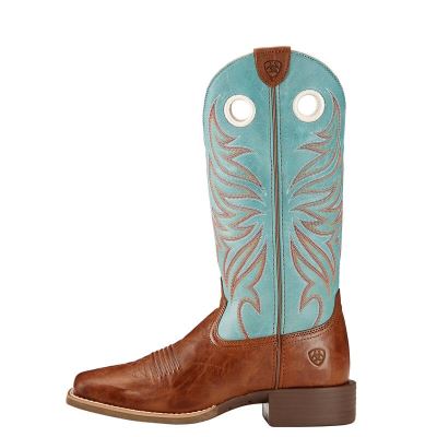 Ariat Round Up Ryder - Western Laarzen Bruin / Groen Dames - 10612-287